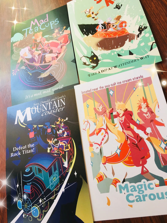 Kingdom Hearts 3 Attraction Mini Prints