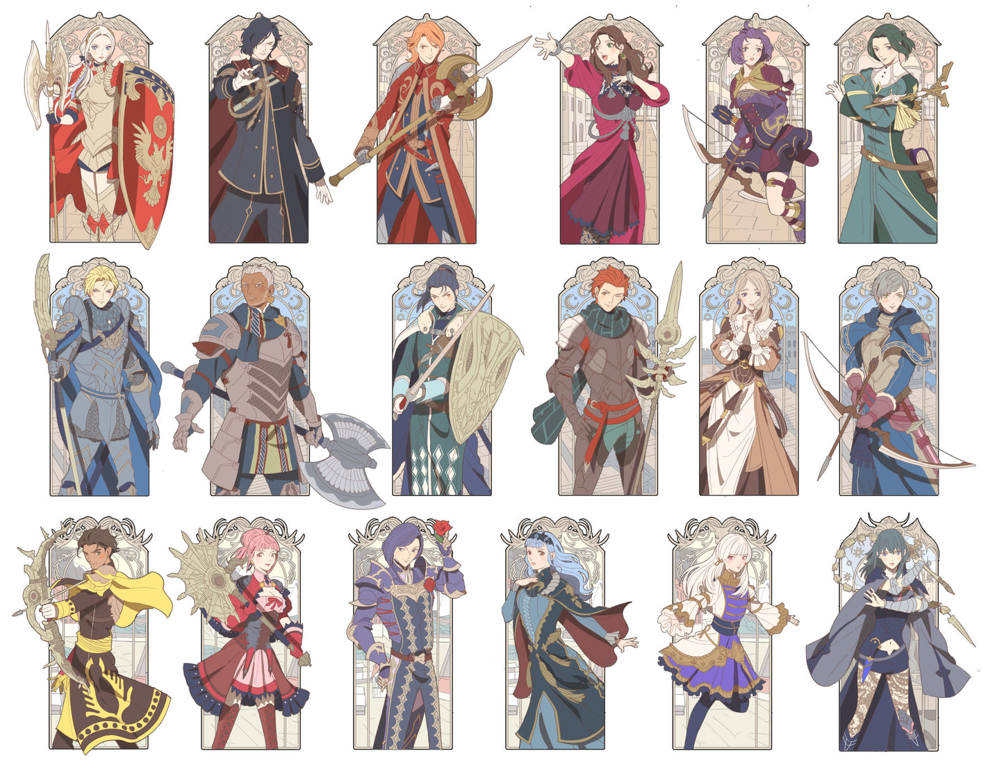 Fire Emblem Three Hopes Large Acrylic Keychains