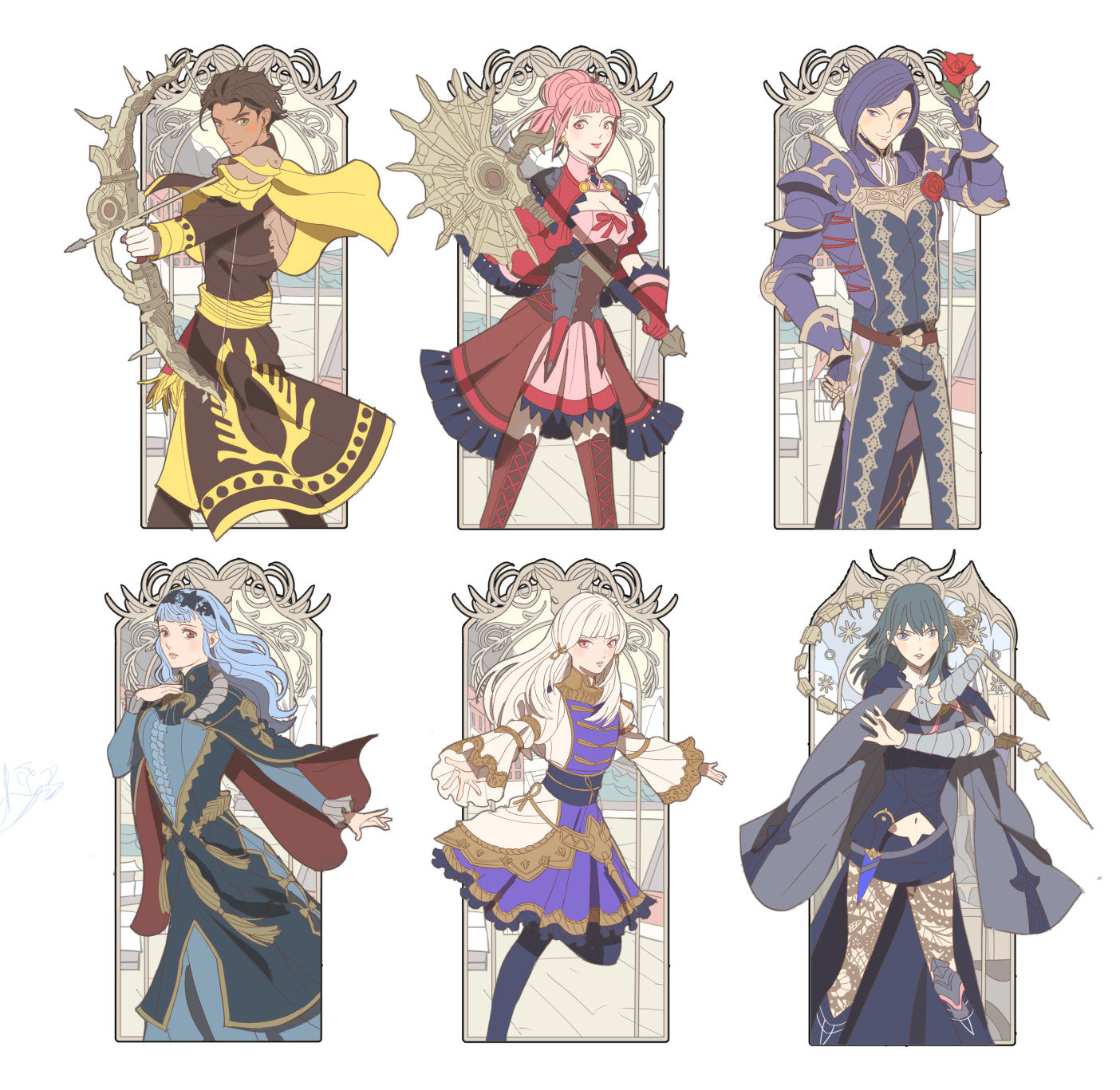 Fire Emblem Three Hopes Large Acrylic Keychains