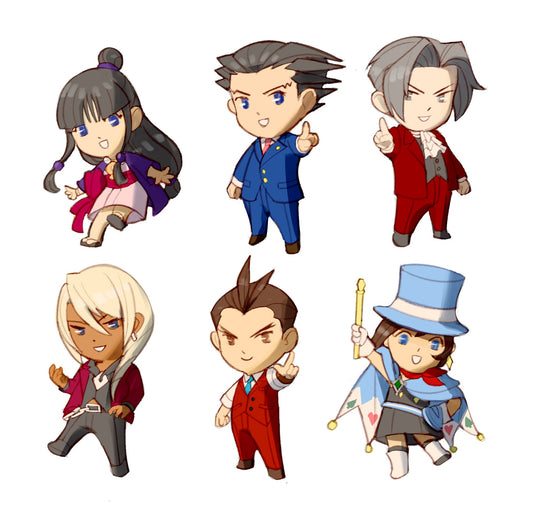 Ace Attorney Chibi Charms